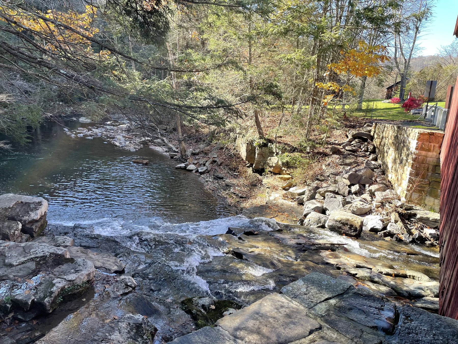 Water scene at Pack Saddle Bridge, Pennsylvania